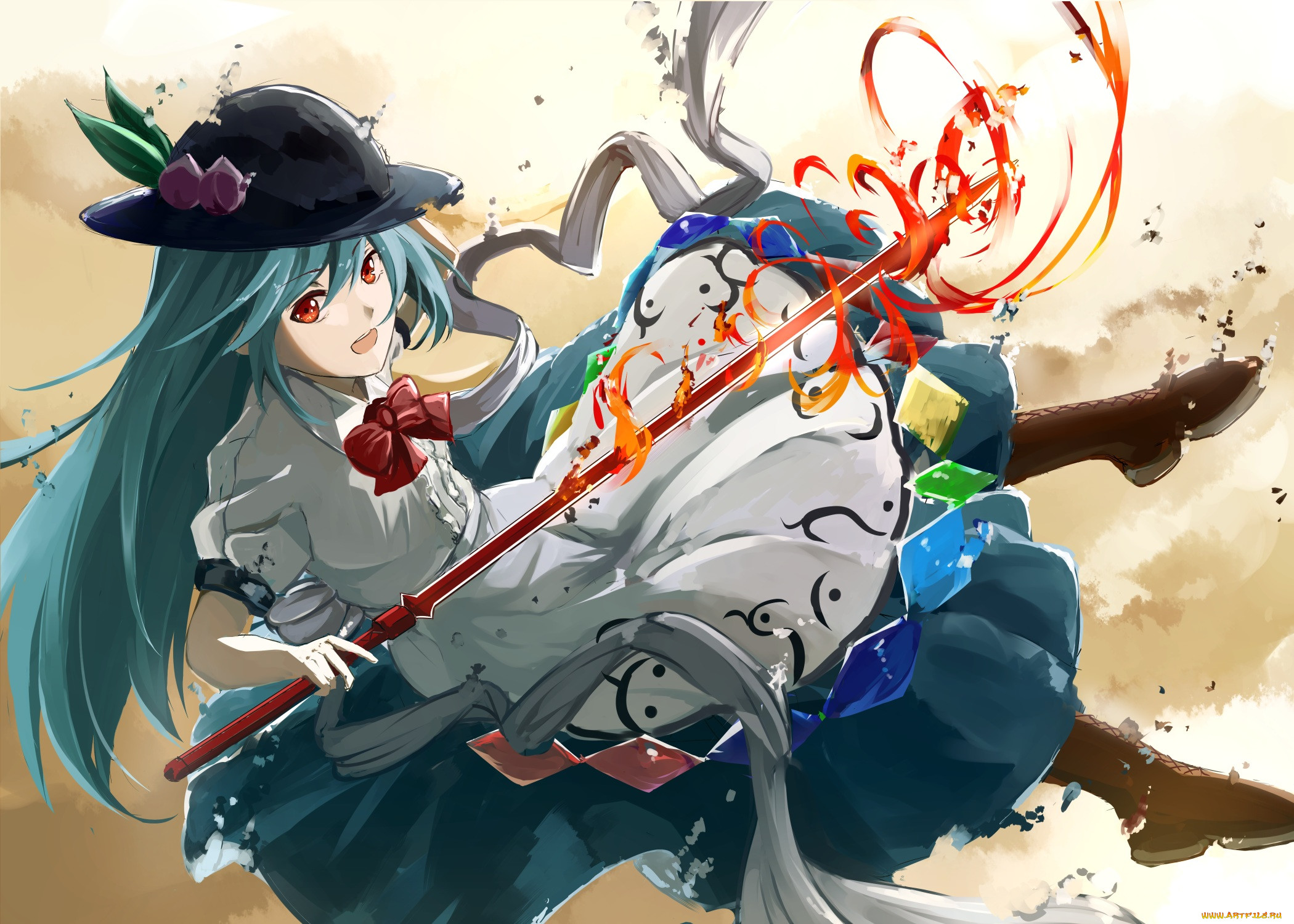 , touhou, hinanawi, tenshi, , , , , dawndusk